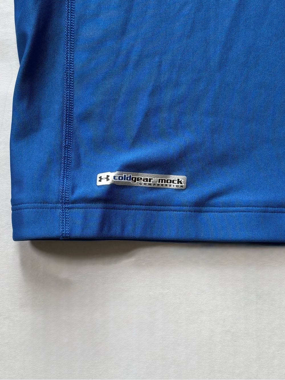 Under Armour Coldgear Compression Long Sleeve Shirt Mens Mock Neck Large Blue - Picture 4 of 9
